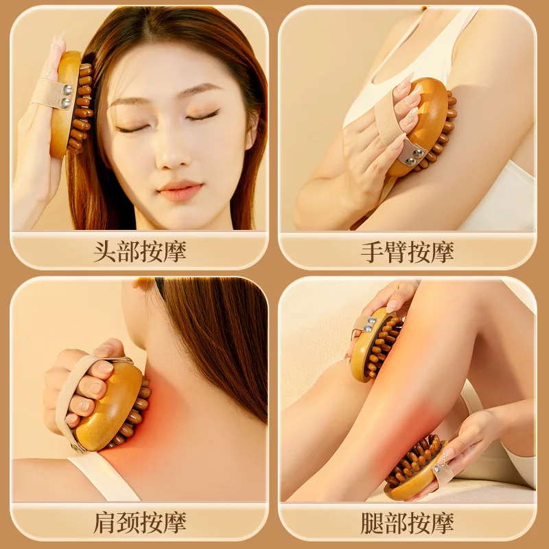 1pc Body Anti Cellulite Brush Soothing Wooden Essential Oil Spa Air Cushion Massage Hair Comb Scalp Massage Brush Body Massager