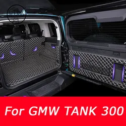 For GMW TANK 300 2022 2023 2024 Car Trunk Protection PU Leather Mat Catpet Interior Modification Cover Part Auto Accessories