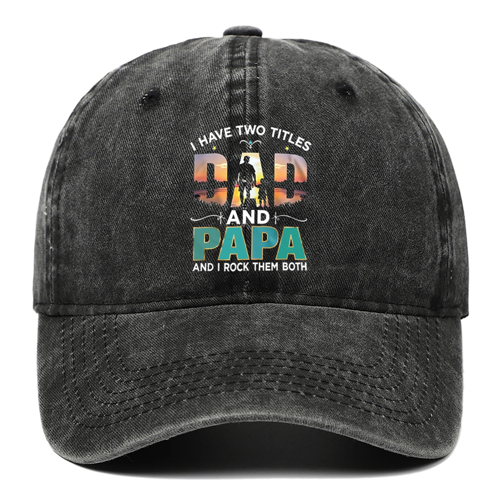 Verstellbare DAD personalisierte bedruckte Baseballmütze, lässiger Street-Style, Outdoor-Sonnenschutzhut, atmungsaktiv und bequem