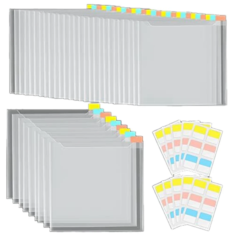 

36 Piece Scrapbook Paper Storage With 60PCS Sticky Index Tabs For Holding 6X6inch Scrapbook Paper