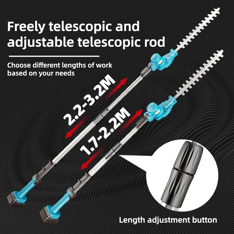Electric Hedgerows Machine Lithium Electric Portable Garden Shrub Retractable Trimmer Multi-function Garden Tree Pruning Machine