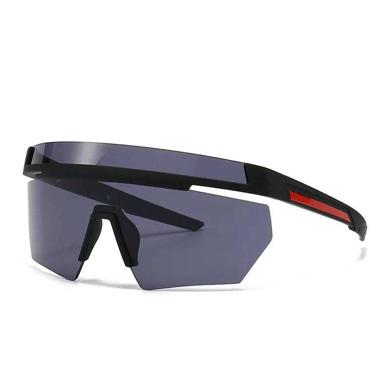 56561 Mode Einteilige Randlose Sport Sonnenbrille Große Größe Männer Frauen Beliebte Bunte Outdoor Radfahren Goggle Sonnenbrille Uv400