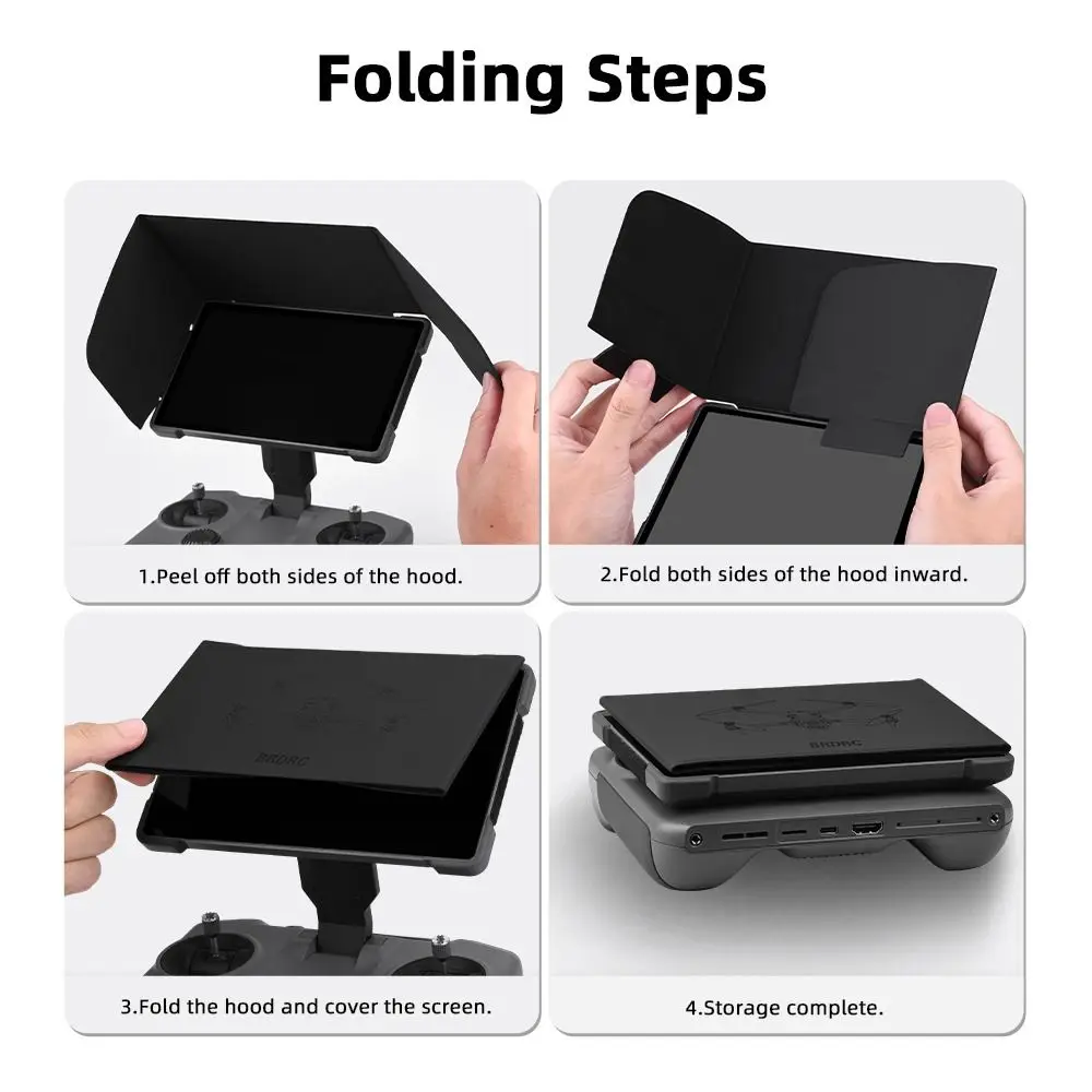 Foldable Sun Hood Lightweight Anti-Glare Screen Sunshield Quick Release Screen Hood for DJI RC Pro 2 Drone Remote Accessories