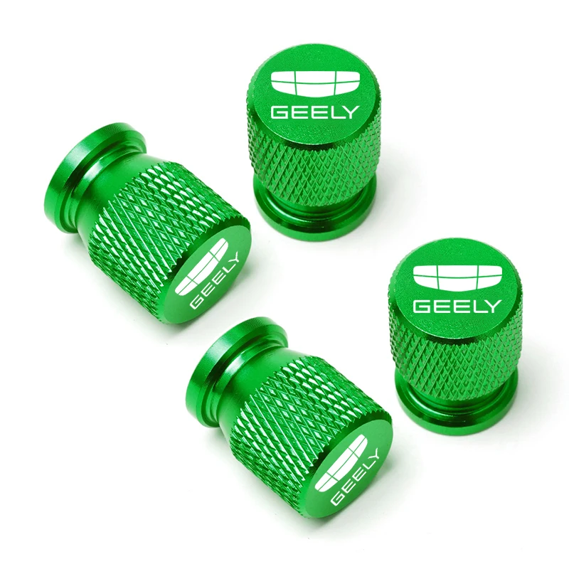 For Geely Atlas Coolray Emgrand EC7 EC8 X7 EX7 CK2 Car Wheel Tire Valve Caps Tyre Stem Covers Airdust Waterproof Car Accessories