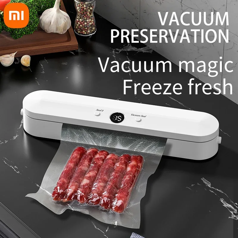 

Xiaomi Automatic Vacuum Sealer Machine For Food Storage With 10pcs Free Food Saver Bags Sealing Machine for Vacuum Package New