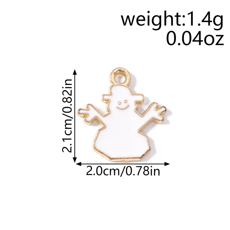 10 Stück gemischte, niedliche Emaille-Anhänger in Form von Weihnachtsbäumen, Schneeflocken und Weihnachtsmann für die Schmuckherstellung, Halsketten, Ohrringe, DIY-Bastelarbeiten und als Geschenk. – Detail 21