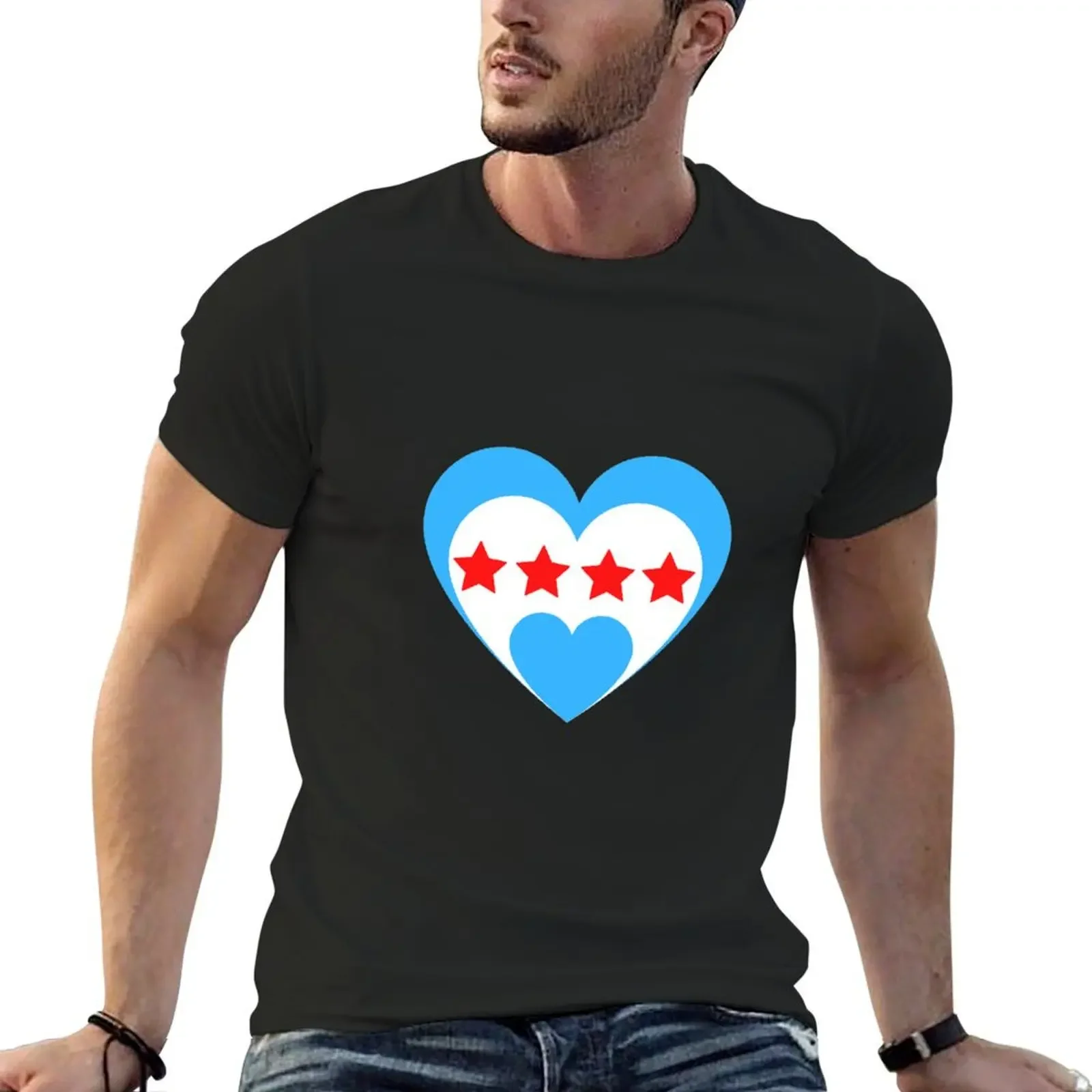 

Chi Luv T-Shirt blanks summer top oversized mens vintage t shirts