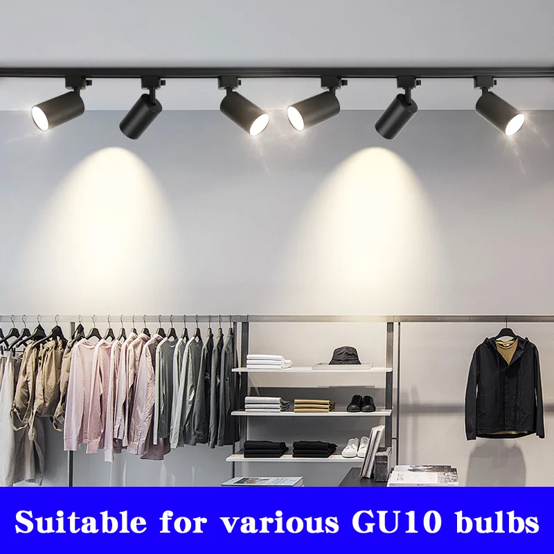 Imagem -02 - Substituível Led Teto Rail Lights Track Lamp Spotlight Sala de Estar Decor Quarto Spot Conjunto Completo Lâmpada Gu10