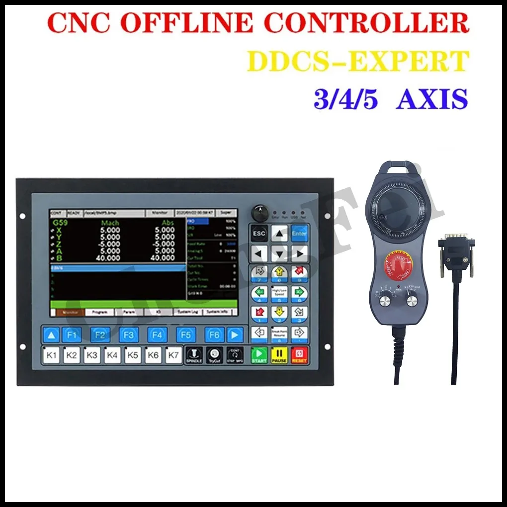 

HOT!Cnc Ddcs expert Plc 3/4/5 Axis Offline Motion Controller 1mhz G Code Better Than Ddcsv3.1 System With Atc Extended Keyboard