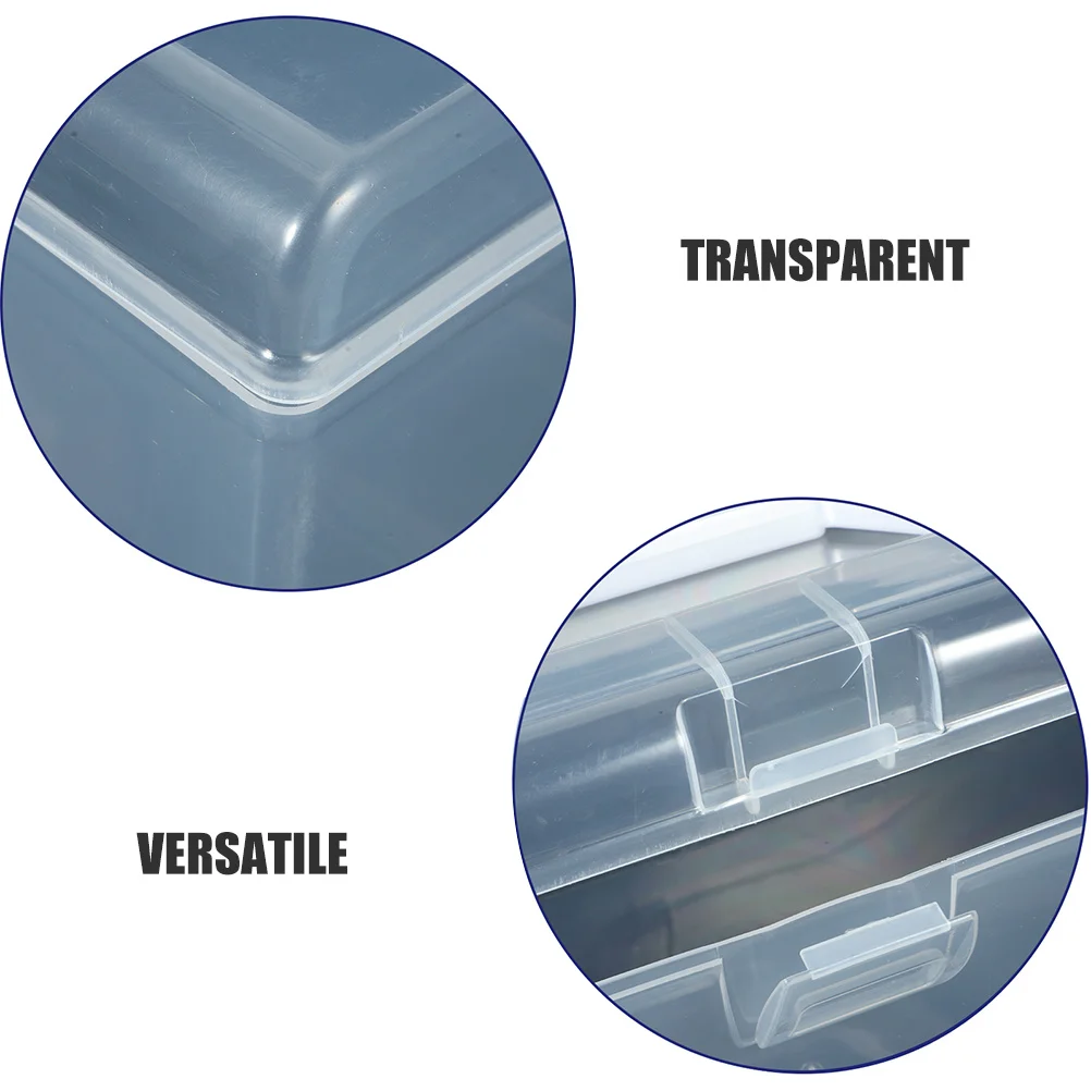 2 قطعة قلم رصاص شفاف محمول سعة كبيرة صندوق تخزين للفن الحرفية لوازم منظم الفصول الدراسية صندوق أدوات مكتبية شفافة #6