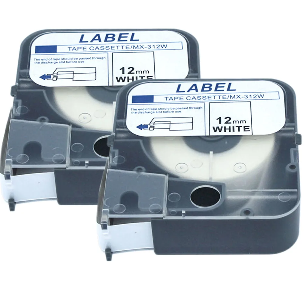 LABEL TAPE LM-MX312W/Y 12mm WHITE YELLOW 8m Sticker For TUBE PRIMTER Wire Marking Machine LM-380E LM-390A/PC RIBBON Typewriter