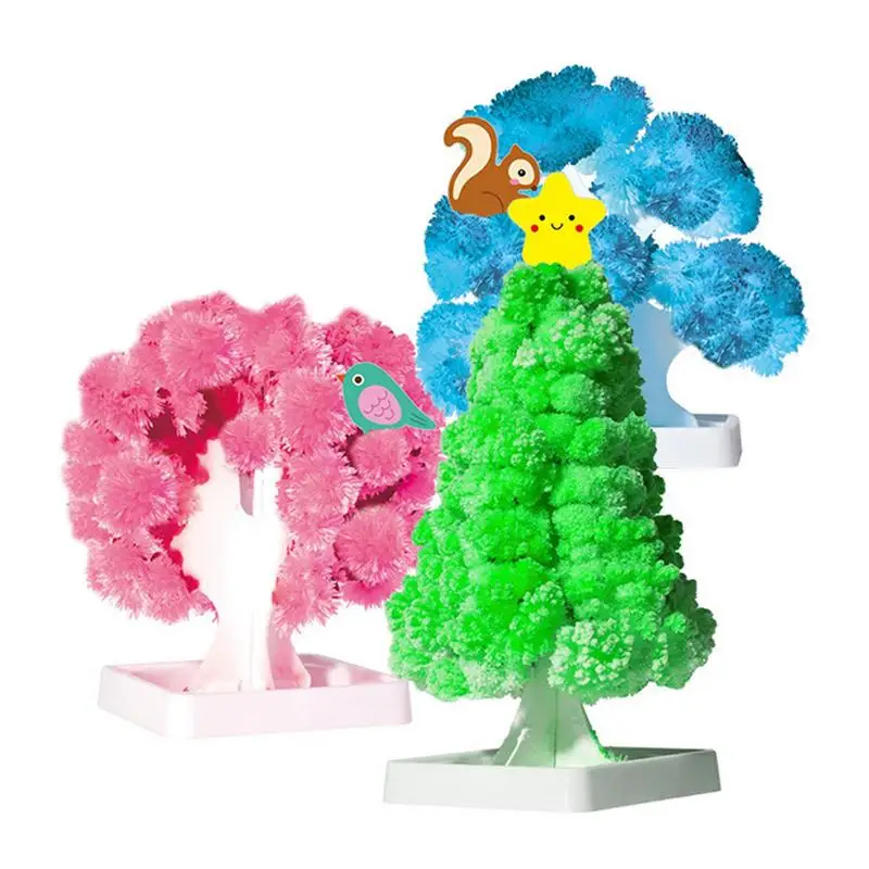 

Kids Growing Crystal Christmas Tree DIY Paper Tree Crystal Growing Kit Funny Educational and Party Toys for Children Boys Girls