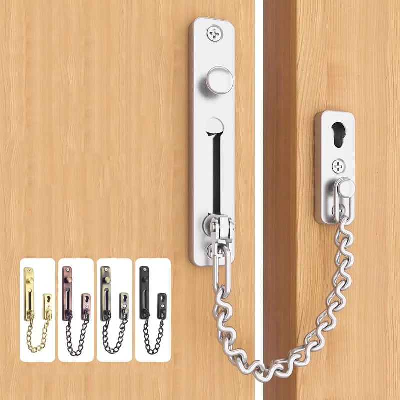 

1PC Stainless Steel Door Chain Furniture Cabinet Door Buckle Security Anti-theft Door Chain Buckle Indoor Furniture Hardware
