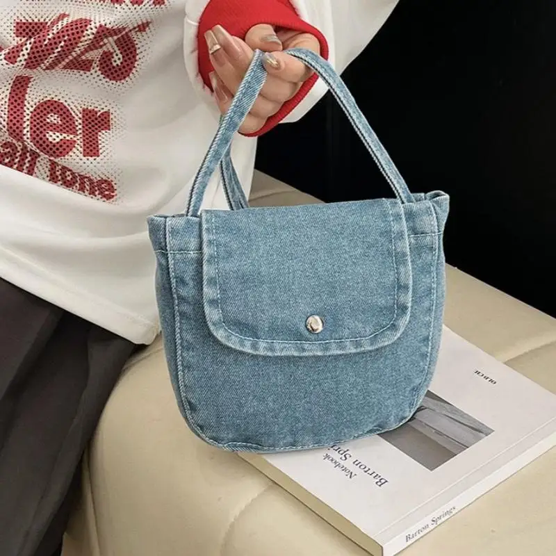 Denim Crossbody Purse for Women Stylish Shoulder Handbag Vintage Design for Everyday School Office