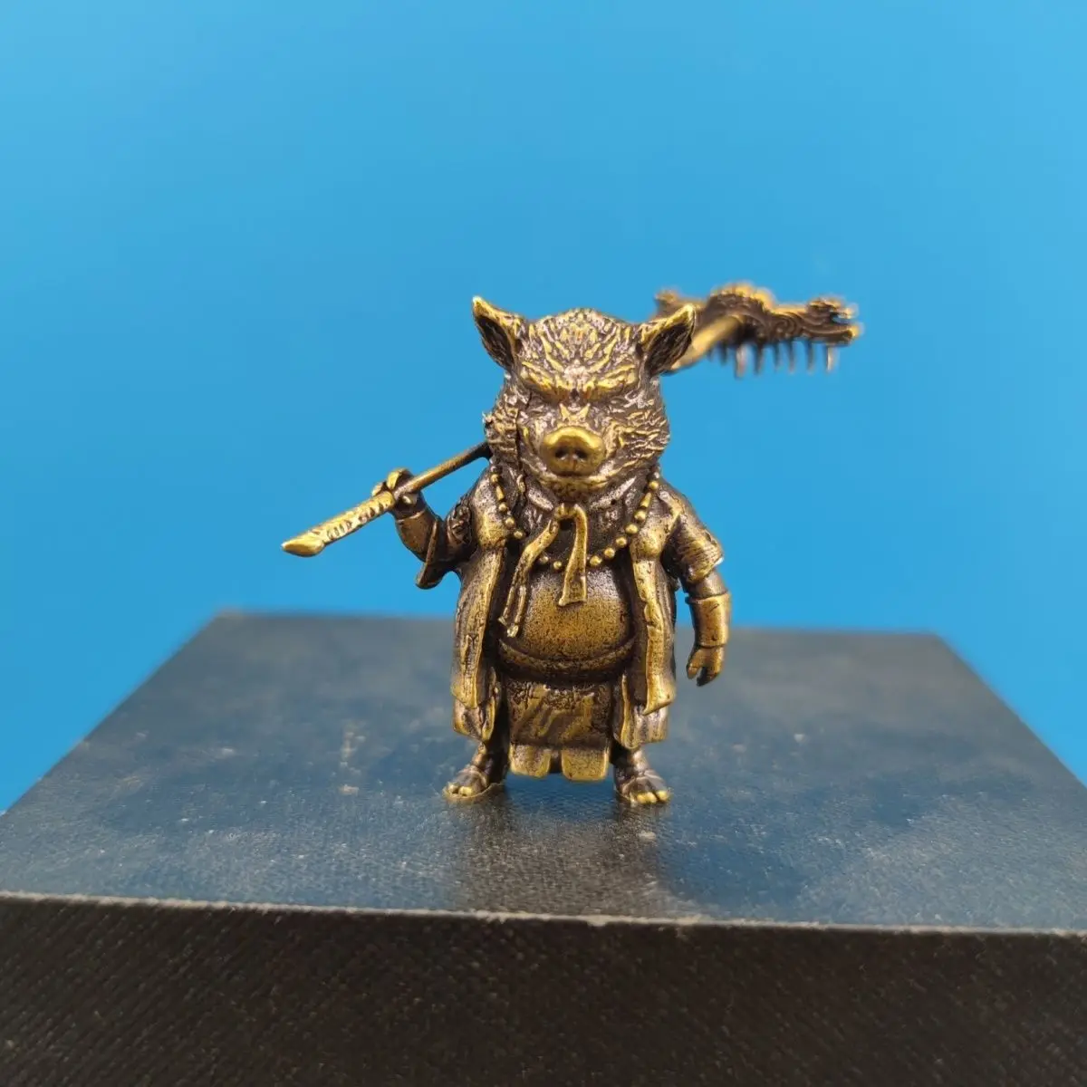 

Brass Pig Monk Statue - Mini Journey to the West Figurine Mythological Model Desktop Zen Garden Ornament Collectible Gift​