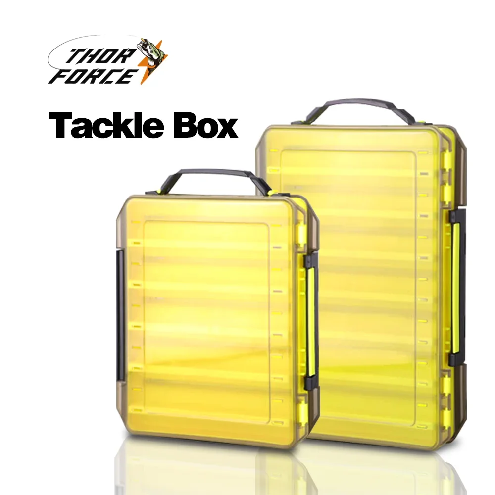 Portable Plastic Fishing Tackle Box, Bait Hook Tool Storage Case, Fishing Lure Boxes, Waterproof Tackle Organizer, 2 Layers