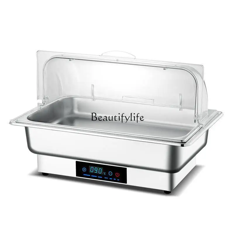 

110V US Stainless Steel Electric Heating Buffet Furnace Flap Square Furnace