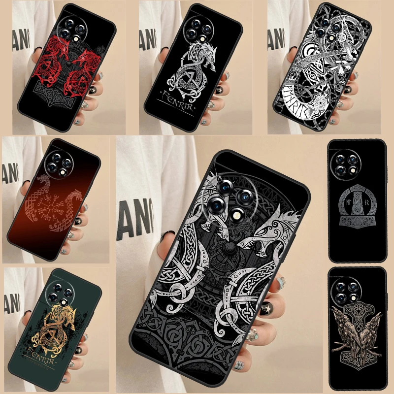 Fenrir Wolf Nordic Runes Funda For OnePlus Nord 2 2T N10 N20 N30 CE 3 Lite OnePlus 10 Pro 8T 9R 10R 10T 8 9 11 Case