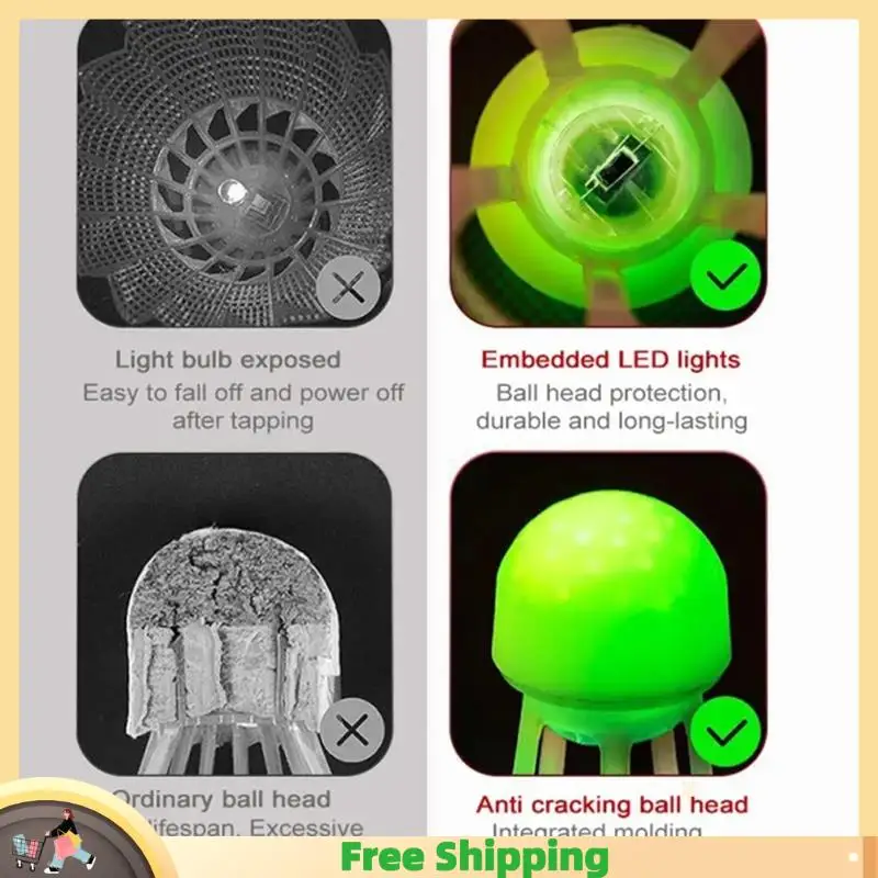 

X08A Светящийся ветрозащитный бадминтон, ветроустойчивые тренировочные аксессуары, подходят для занятий спортом на открытом воздухе в ночное время