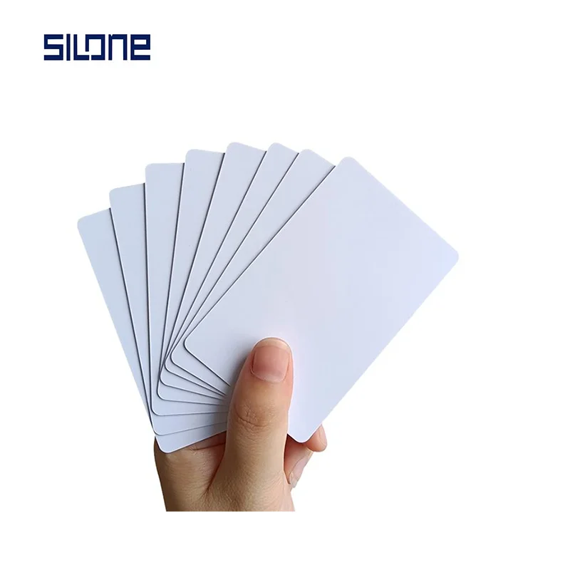 100PCs custom cr80 13.56MHz ntag213 chip PVC RFID smart blank white NFC business card