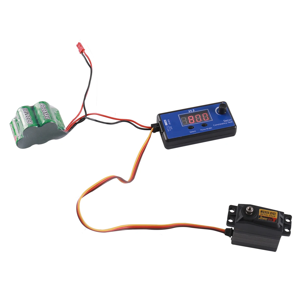 HJ Digital 1–4 s Servotester/ESC-Konsistenztester für RC-Flugzeuge, DC 4,8–6 V, 3 Modi, Lenkgetriebe-Messung für RC