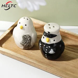 Penguen Seramik Tuz ve biber Çalkalayıcı, Konteyner Baharat, Karikatür, Dekorasyon Masa Üstü Hayvan, irtibata Geçiniz Düğün Parti 2 Adet Penguenin ilk 10 satışı, tabiri caizse 1 numara
