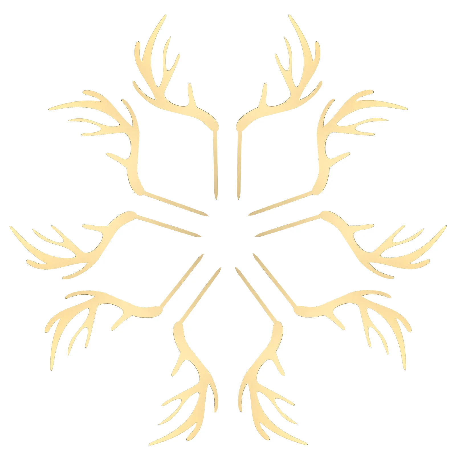 

5Pcs Deer Horn Cake Topper Christmas Theme Cartoon Patterns Cupcake Toppers Food Picks Holiday Dessert Decorations