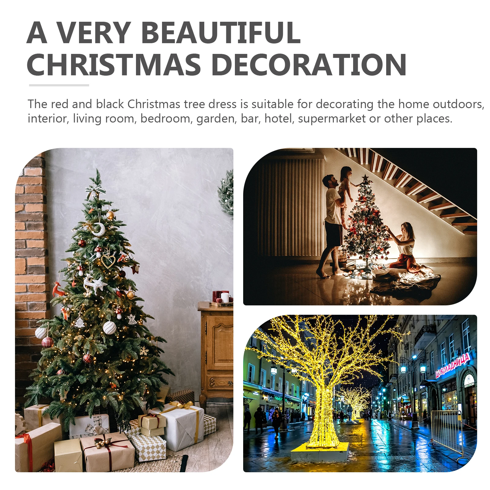 

Christmas Tree Skirt Mat White Xmas Vintage Country Rustic Traditional Elegant Plaid