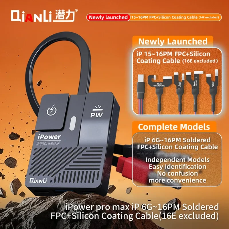 Qianli iPower Pro Max IP 6-15 16 ProMax DC Power Cable FPC Type-C USB Dual Inteface Motherboard Repair Test Cable Power Boots