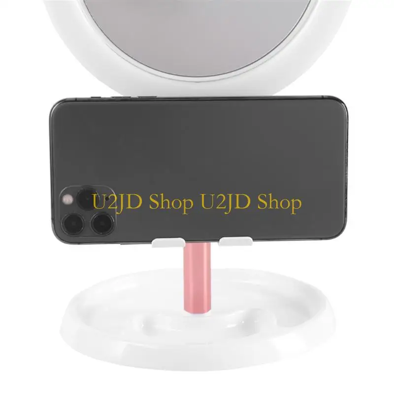 U2JD LED مصباح LED مرآة التخزين مرآة LED مرآة الوجه قابلة للتعديل لللمس باهتة