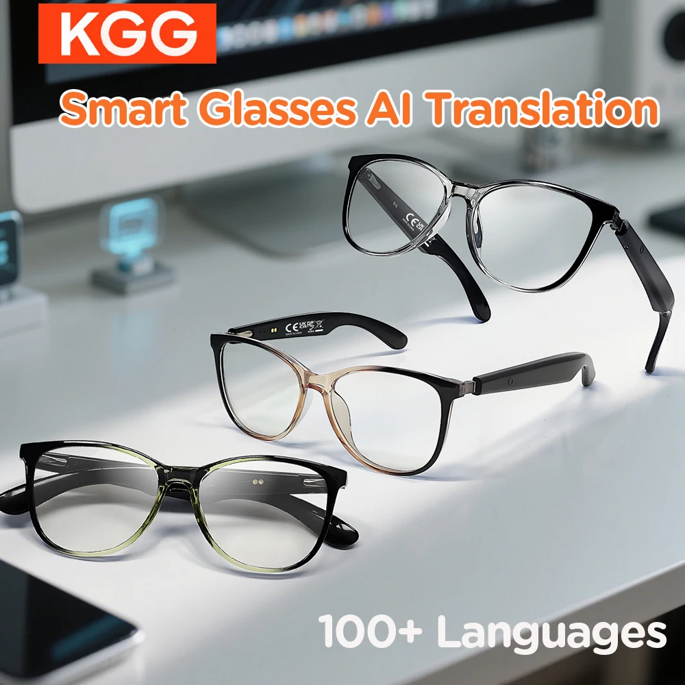 

Smart Glasses AI translation 100+ Languages Make Receive Calls Music Calling Noise Reduction Light BT TWS Glasses Men Women