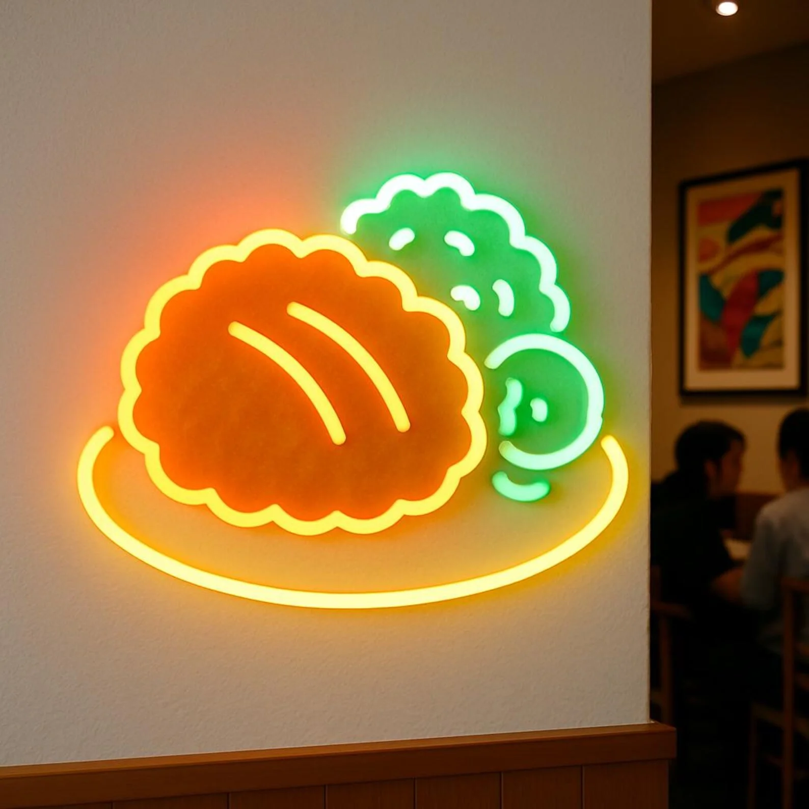 Letrero de Neón Tonkatsu, Letrero Luminoso para Restaurante, Letrero LED de Cocina Japonesa, Idea de Regalo para un Cocinero, Decoración de Neón para Comida Callejera