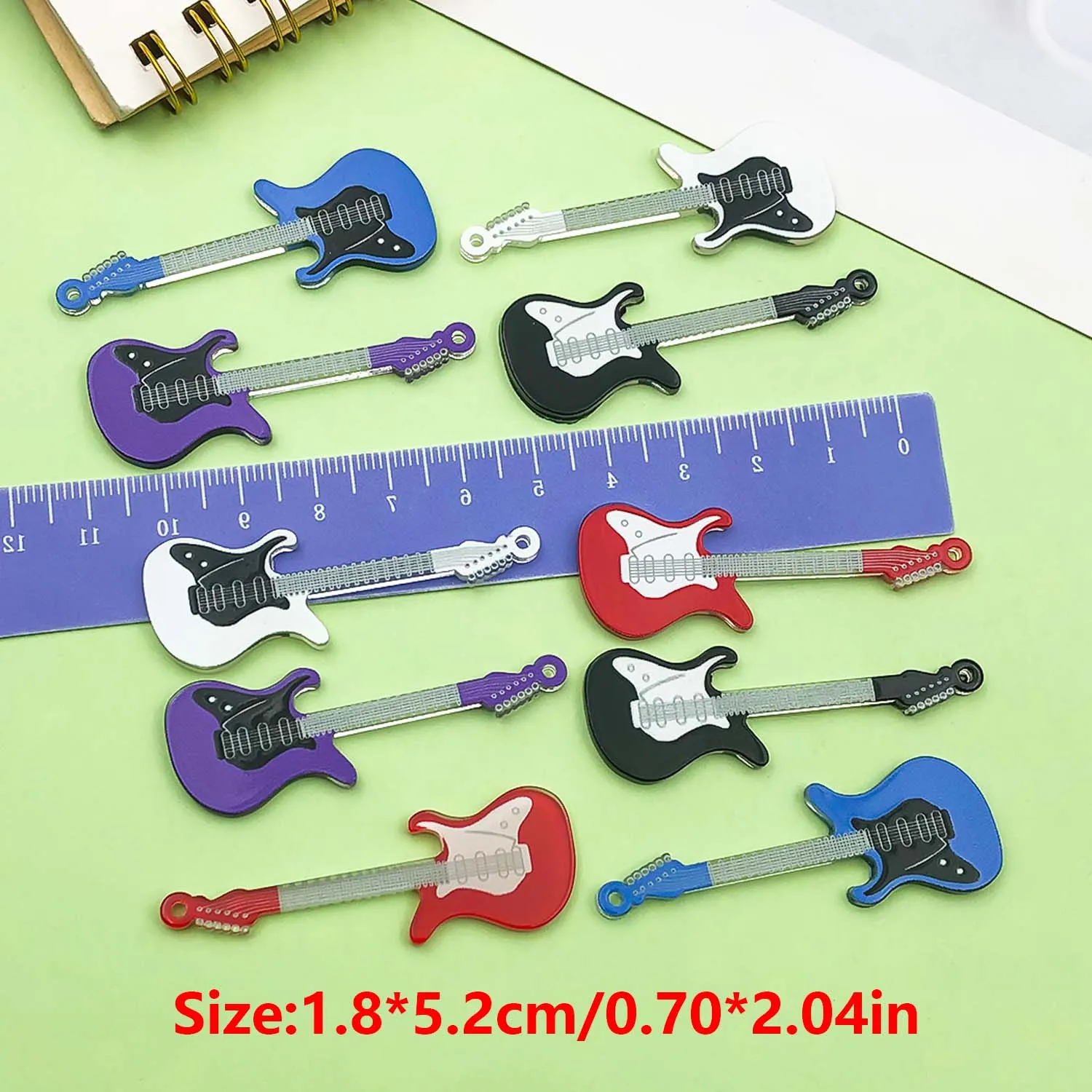 10pcs Gothic Guitar Charms Acr - Musical Instrument Manufacturers 评论和价格