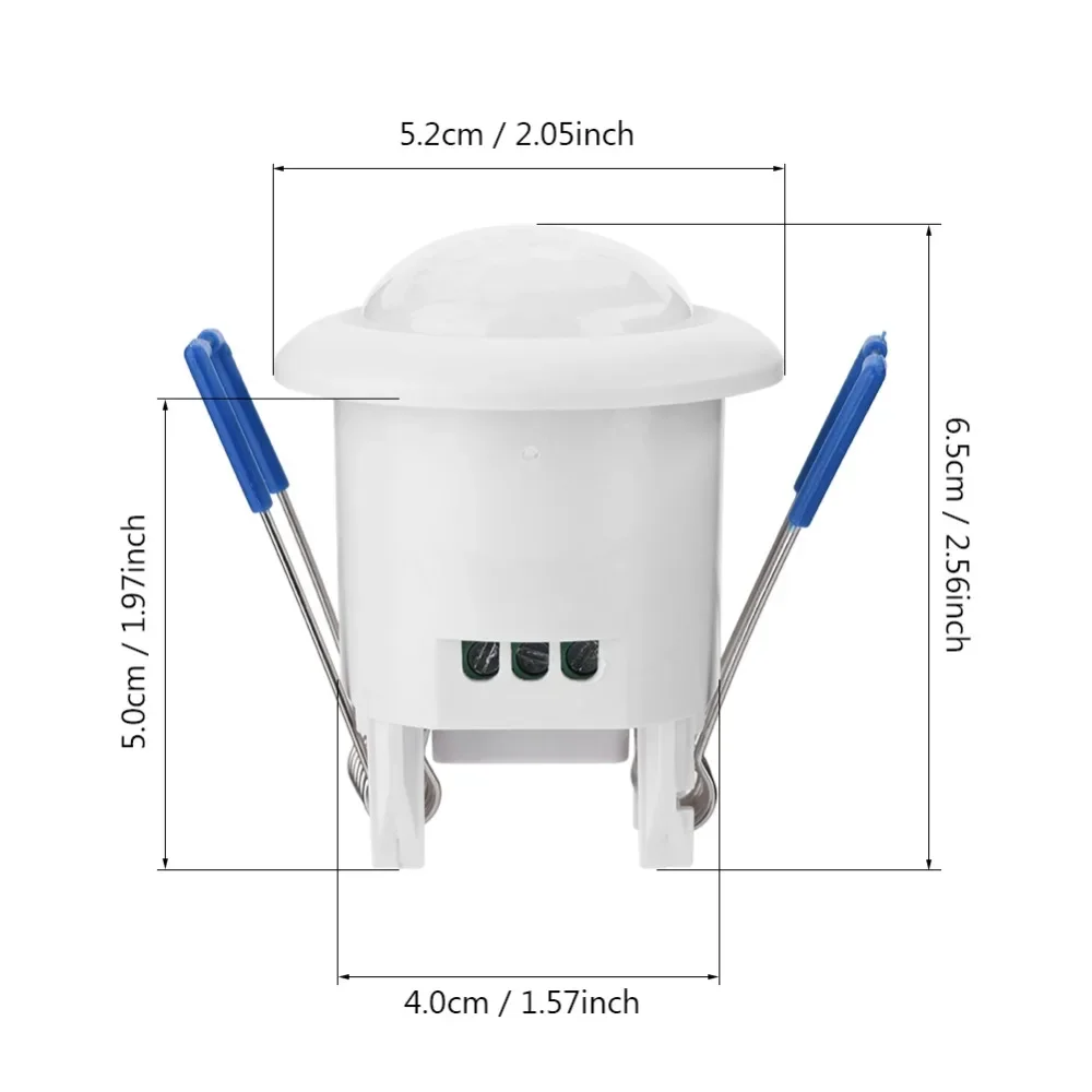 Imagem -05 - Mini Interruptor com Sensor de Movimento Interruptor com Sensor de Movimento Infravermelho de 360 Graus com Sensor Embutido de Detecção Pir para Teto Lâmpada de Detecção