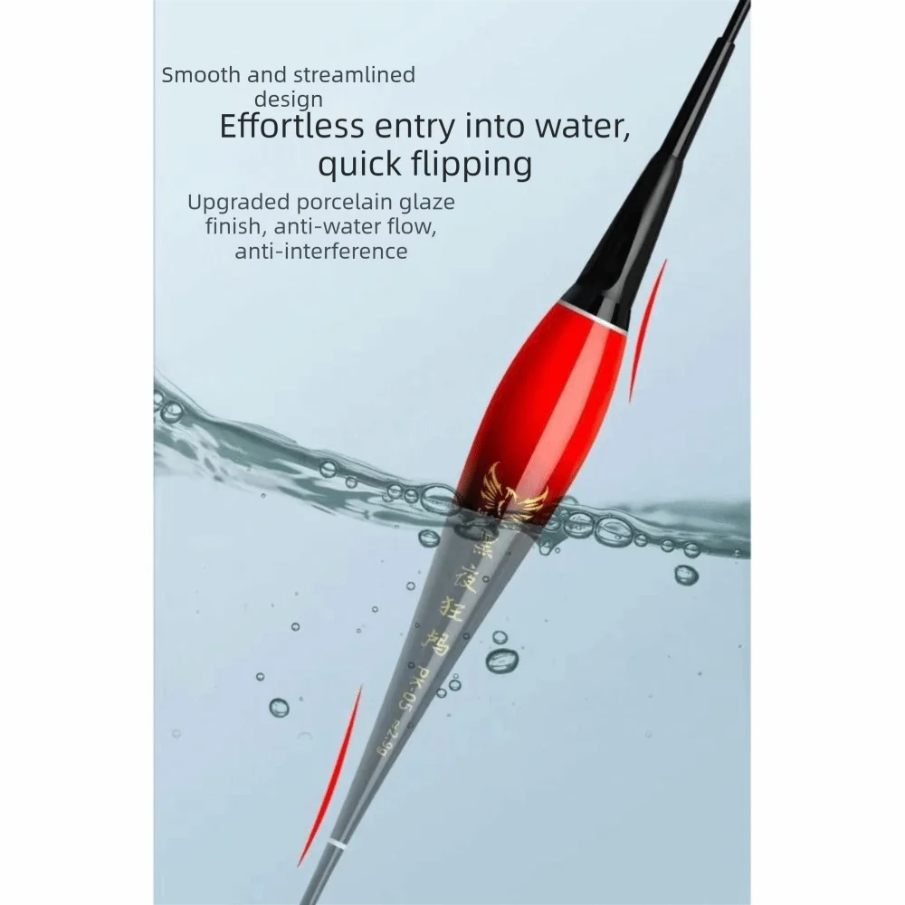 Elektronischer Indikator-Angelposen mit langem Schwanz, rutschfester Drift-Röhren-Schwimmer für Felsenangeln, Bissanzeiger, 2-Licht-Leuchtposen für Nachtangeln – Detail 3