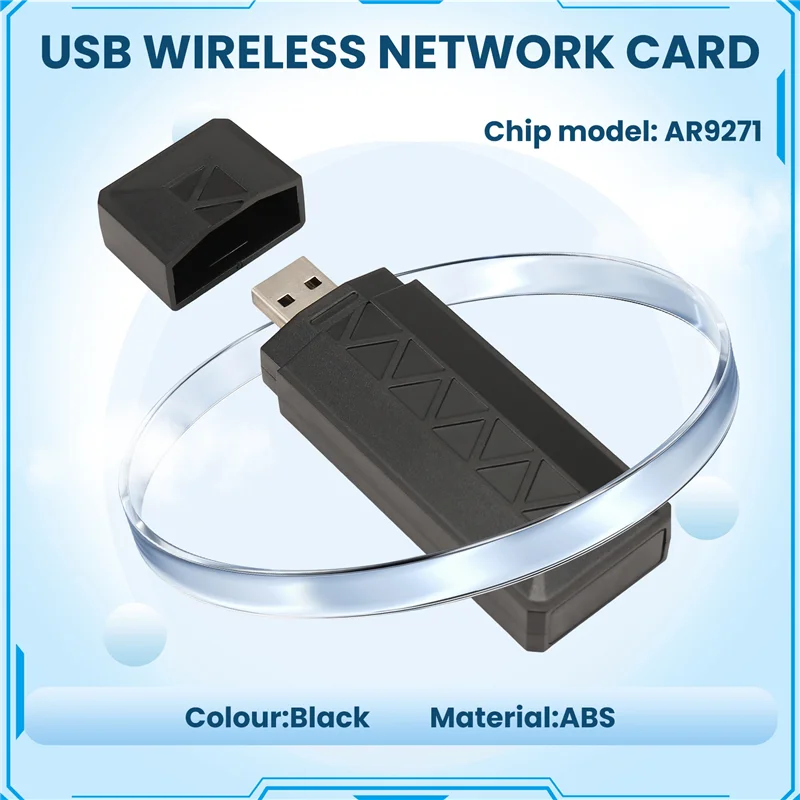 Ben Made-AR9271 Adattatore WiFi USB wireless 2.4G/150Mbps Per Linux, Kali, Ubuntu, Per Raspberry Pi, PC, Miglioramento della rete del laptop