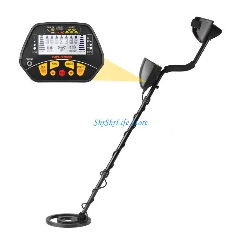 E65E Kids Metal Detector Adjustable High Sensitivity Waterproof Outdoor Metal Finder