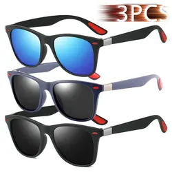 1-2-3Pieces Eyewear Fashion Unisex Vintage Square Sunglasses For Men Women Driving Fishing Luxury Brand Designer Sun Glasses