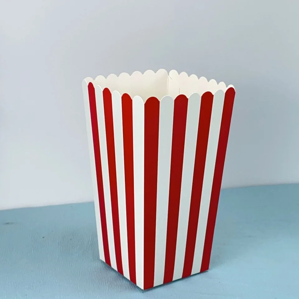12/36/60/120 stücke Rosa Weiß Streifen Popcorn Boxen Pop Corn Süßigkeiten Bevorzugung Taschen Hochzeit Geburtstag film Party Geschirr Snack Boxen – Detail 6