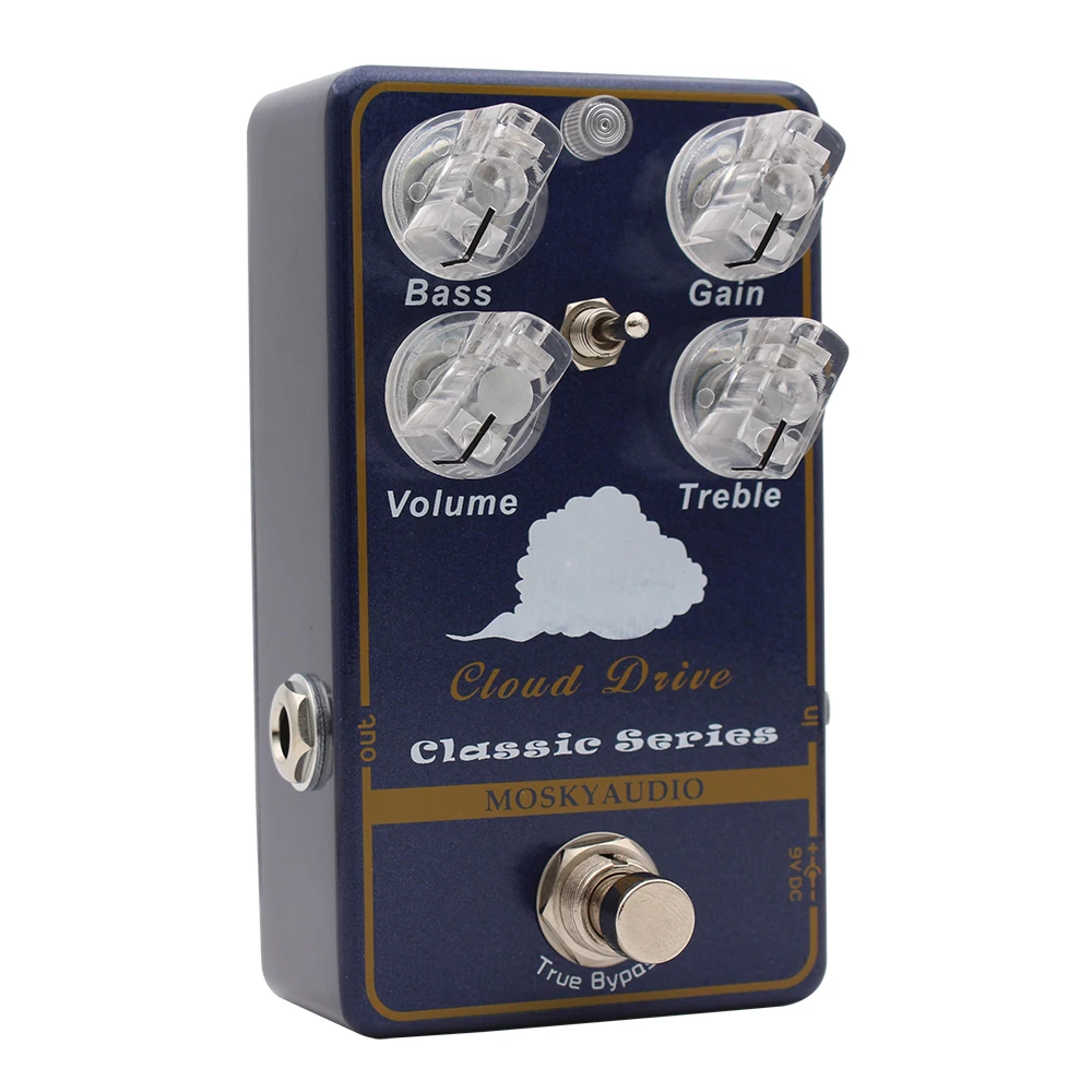Mosky Cloud Drive Clean Overdrive Effect Pedal True Bypass for Electric Guitar with Bass Volume Gain Treble Control