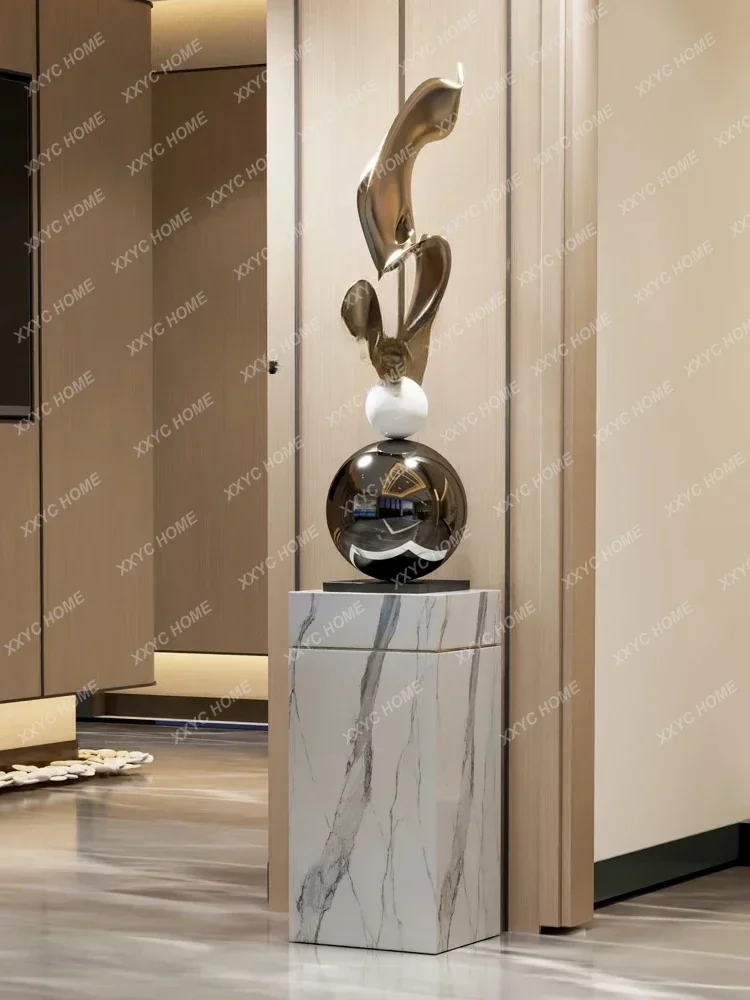 XL Galvanotecnica Scultura d'arte Geometria moderna Ornamenti da pavimento Modello Casa Soggiorno Ingresso