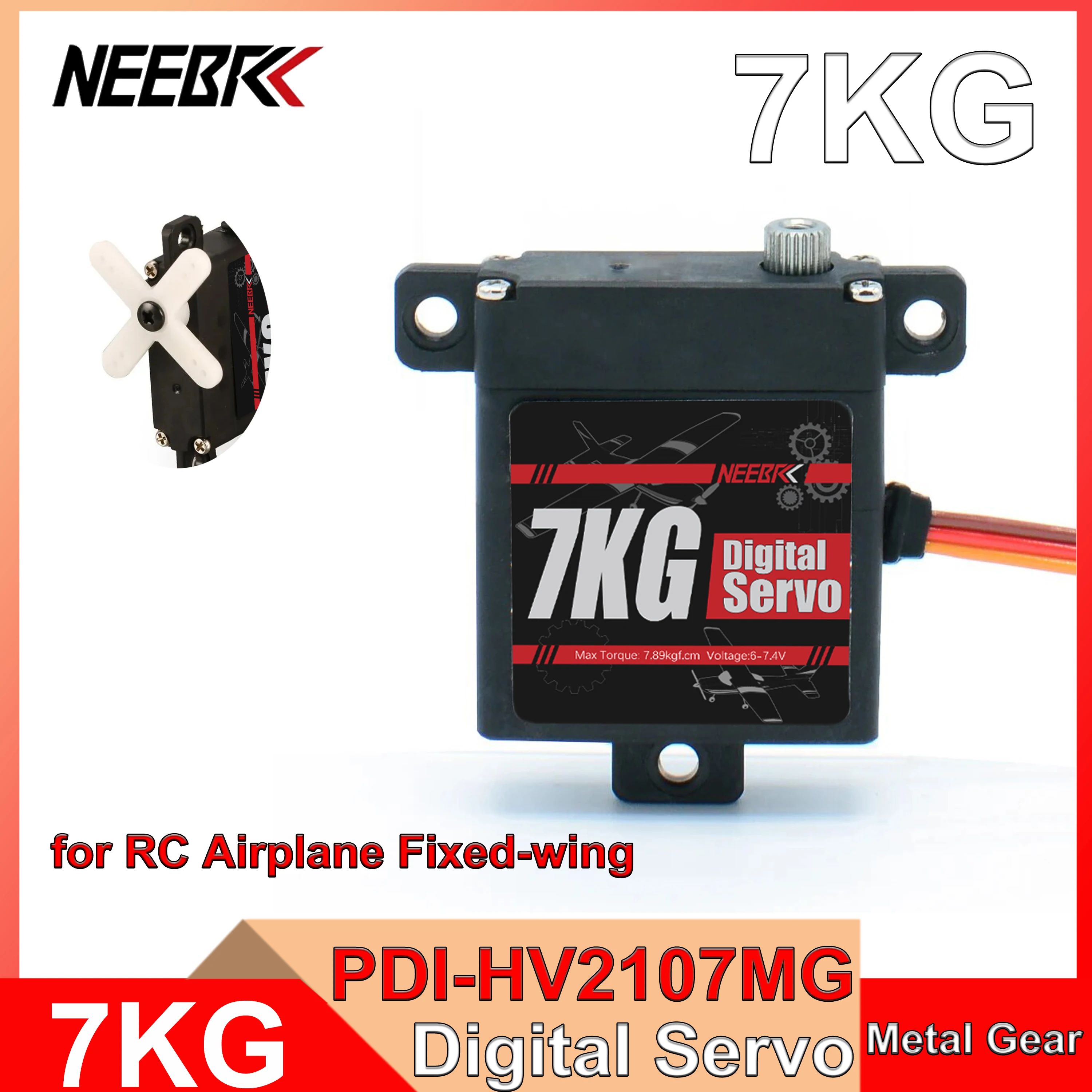Rc Hobby Motor - NEEBRC PDI-HV2107MG 7kg 디지털 서보 메탈