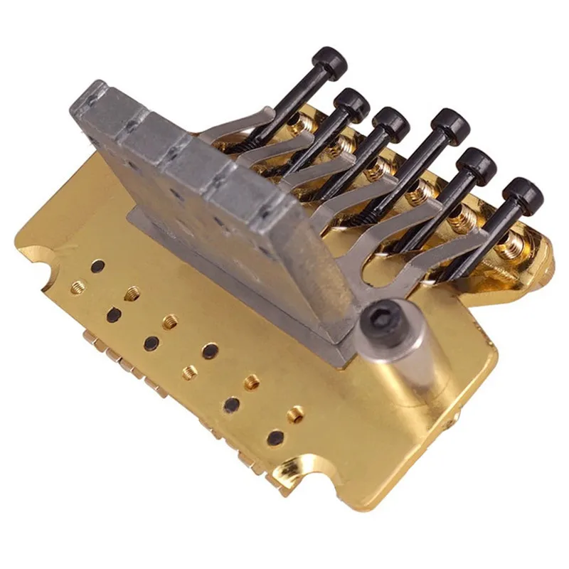 

A Set Of Gold Tremolo Bridge Double Locking Systyem Pulled Electric Guitar Bridge Accessories