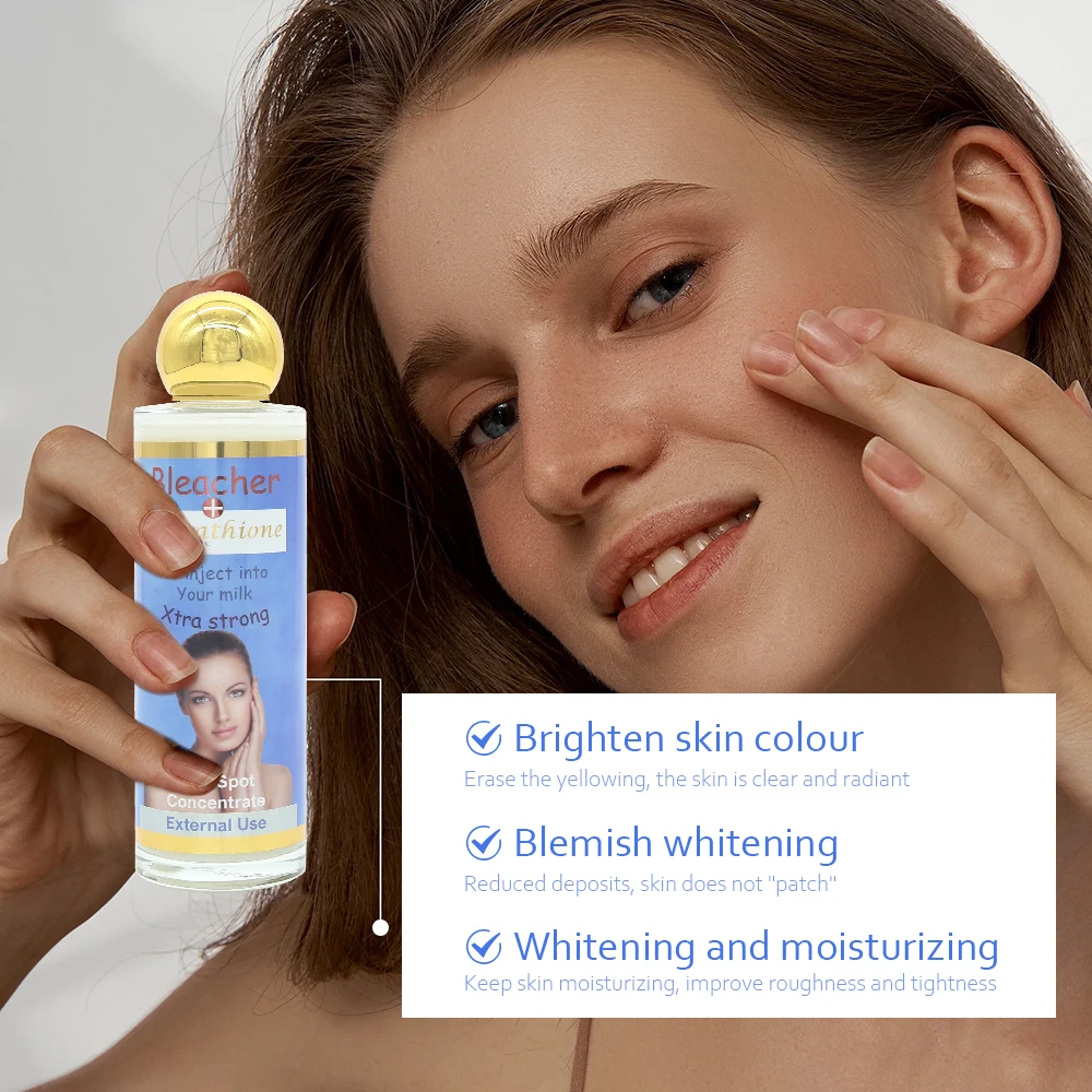Glutathion Huid Bleken Gezicht Schoonheid Serum Verwijderen Onzuiverheden Vlek Verhelderende Gloed Recept Huidverzorgingsproduct 100Ml
