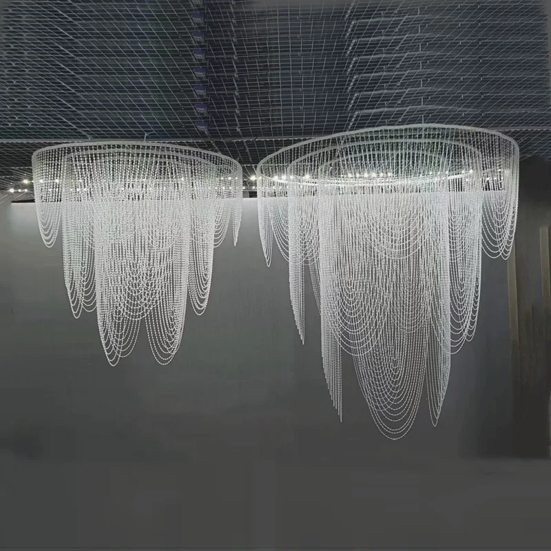 

Acrylic, crystal, bead curtain, chandelier, wedding, hotel, banquet hall, flowering, blooming, ceiling