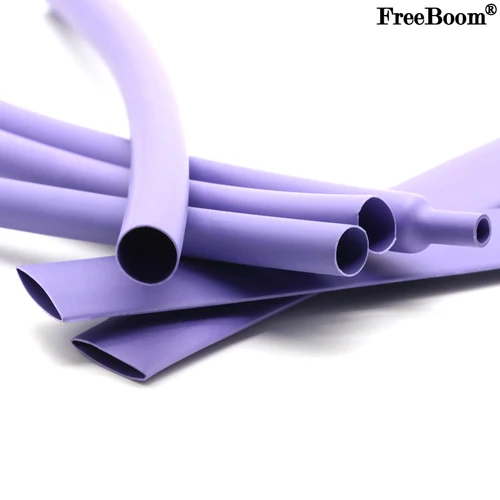 Tubo termorretráctil de 1 ~ 10m, 2:1, diámetro morado, 0,6mm ~ 80mm, manguito de tubo, envoltura DIY, protector de Cable de reparación de cables