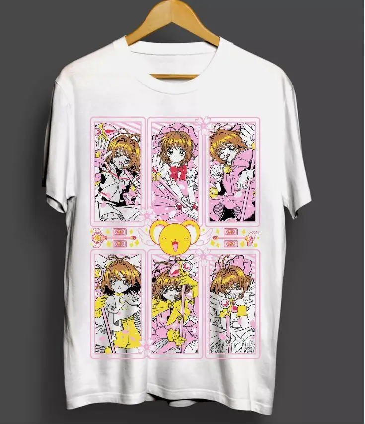 Cardcaptor Sakura T-shirt Kawaii Anime Manga Waifu Kero-Chan Gift Shirt All Size