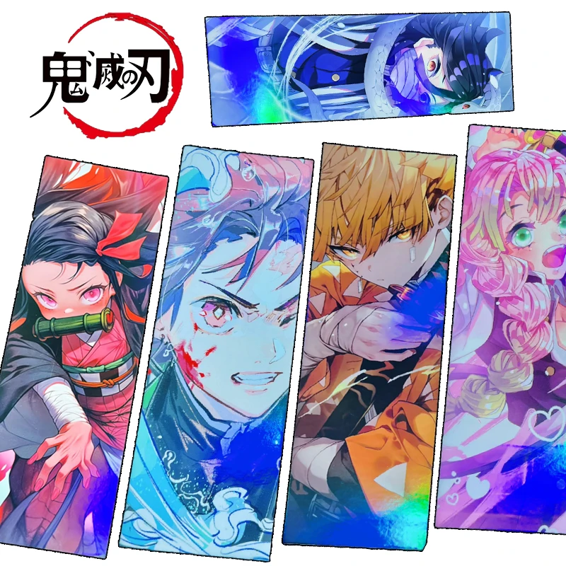 

Demon Slayer Blade Laser Bookmark Collection Foil Card Kamado Tanjiro Mannoji Honey Glass Kochou Shinobu Holiday gifts anime