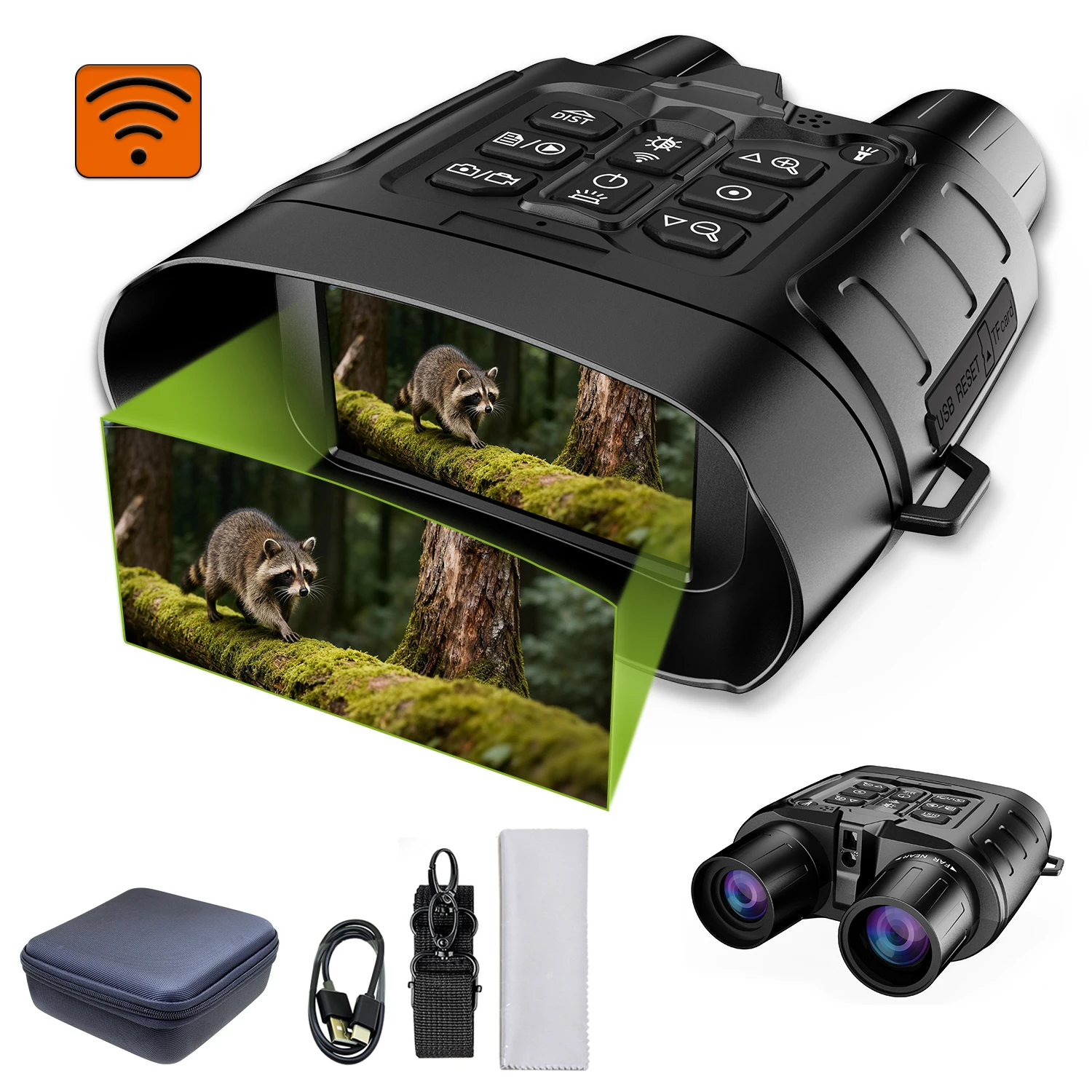 Night Vision Goggles for Adults Hunting LRF 4K Infrared Night Vision Binoculars Hunting Gear Camping Gifts for Men