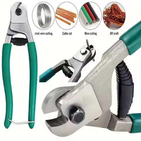 Cable Cutter Wire Rope Heavy Duty Stainless Steel Aircraft Up To 5/32" for Deck Stair Railing Strong Thick Seal Metal Cutter